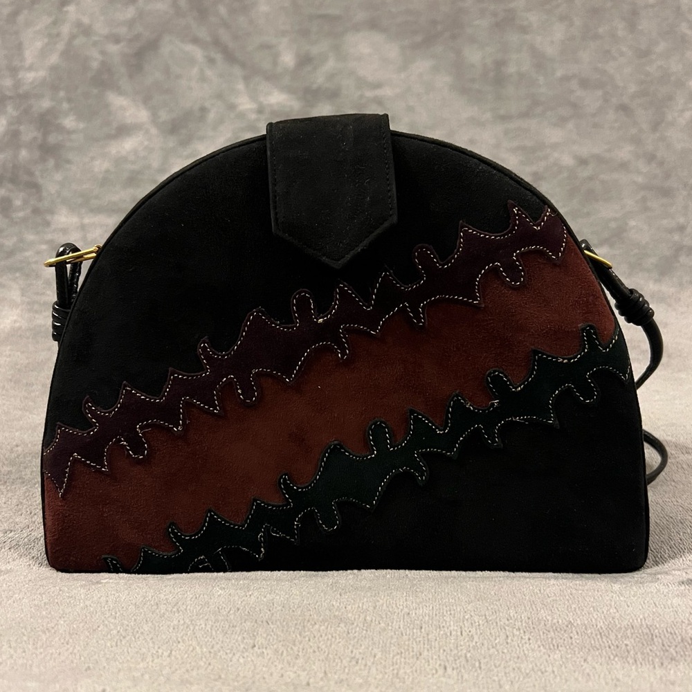 ♦️ Bruno Magli Suede Structural Crossbody Bag
